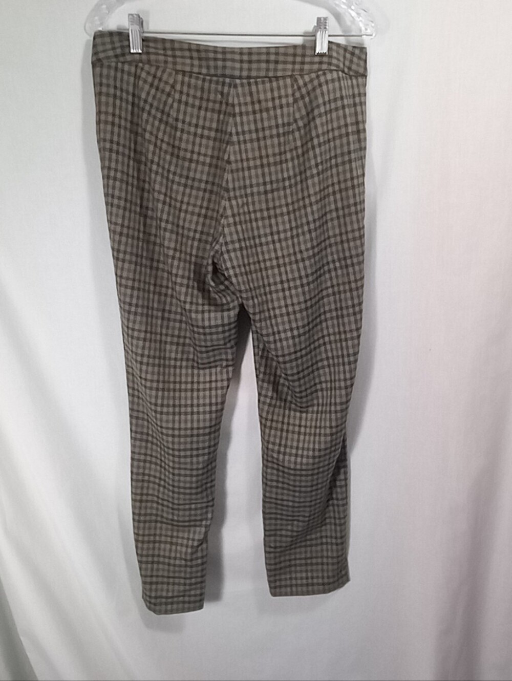 J.McLaughlin Yara Olive Green Plaid Pleated Ankle Pant Size 10 - Picture 6 of 6